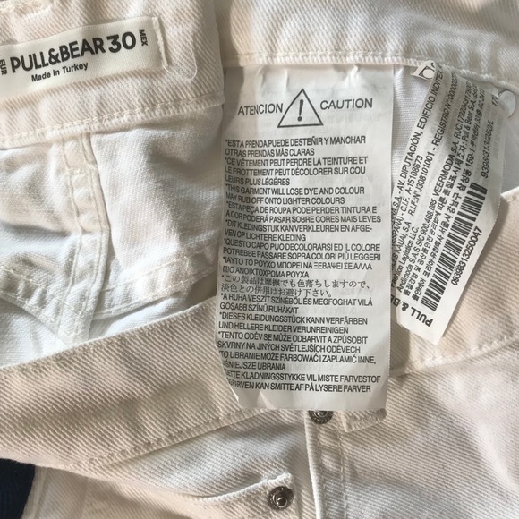 Pull&Bear 30 White Denim Mini Skirt Sz L (D17) - Picture 7 of 7